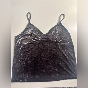 American Eagle Outfitters Velvet Charcoal Cami